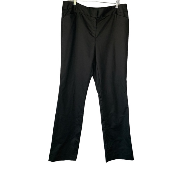 Kasper Pants - Kasper black cotton blend twill straight leg dress work pants.‎ EUC Size 10